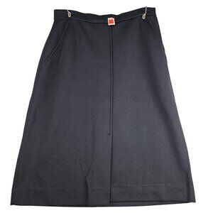 Vintage Glen Echo Sportswear A Line Skirt 18 Black Deadstock USA 70s Whimsygoth